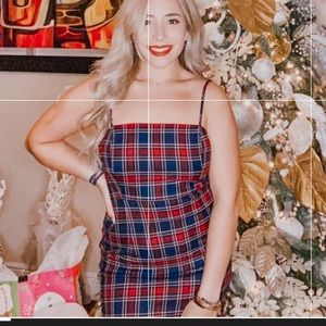 Forever 21 plaid bodycon dress